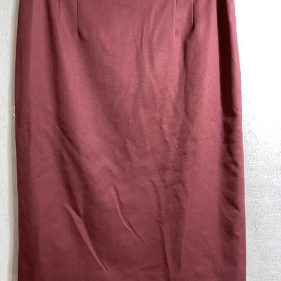 Pendleton Straight Buis A-line Women's Skirt 100%Virgin Wool Maroon/Purple Sz 12 - Picture 2 of 9